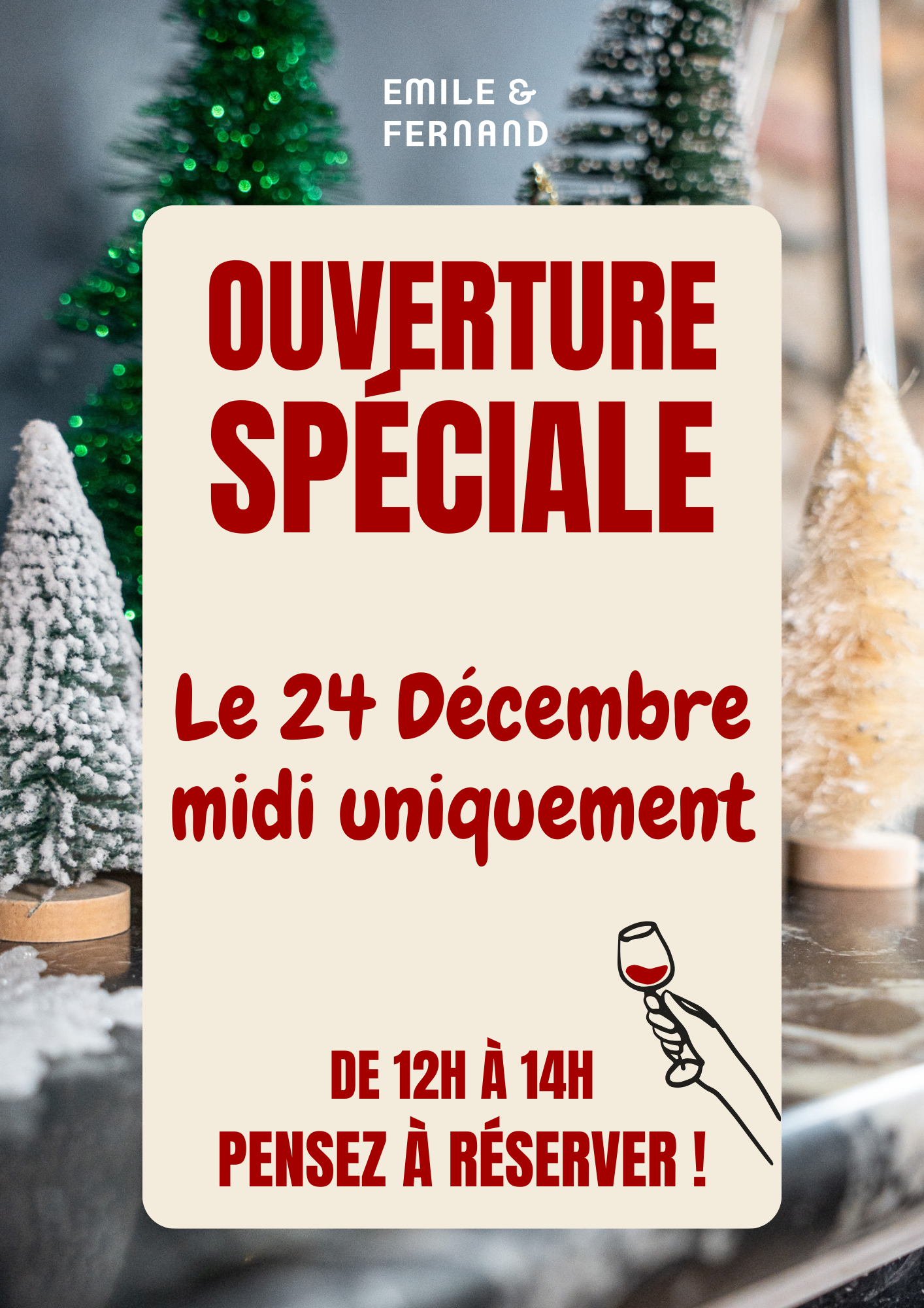 Réveillon de Noël le 24 Décembre midi